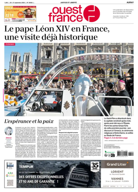 Cover of Ouest France (Auray)