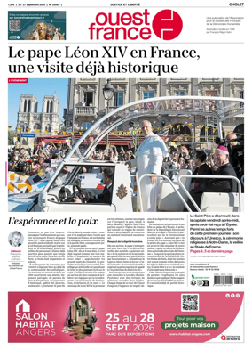 Cover of Ouest France (Cholet)