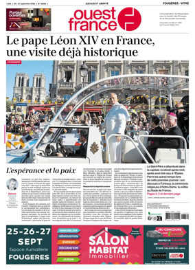 Cover of Ouest-France (Fougeres Vitre)