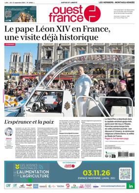 Cover of Ouest France (Les Herbiers / Montaigu)