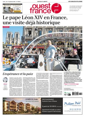 Cover of Ouest France (Les Sables-d'Olonne)