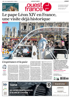 Cover of Ouest France (Lorient)