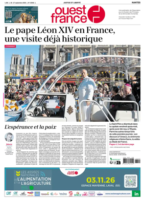 Cover of Ouest France (Nantes)