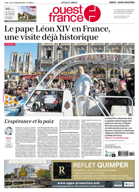 Cover of Ouest France (Nord-Finistere)