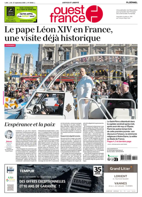 Cover of Ouest France (Ploermel)