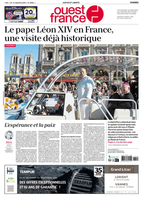 Cover of Ouest France (Vannes)
