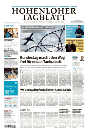 Cover of Hohenloher Tagblatt