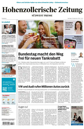 Cover of Hohenzollerische Zeitung