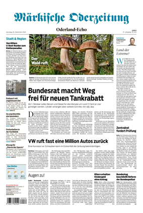 Cover of Markische Oderzeitung Oderland-Echo