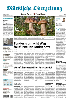 Cover of Markische Oderzeitung Frankfurt (Oder)