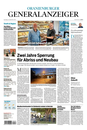 Cover of Oranienburger Generalanzeiger
