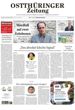 Cover of Ostthuringer Zeitung (Greiz)