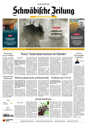 Cover of Schwabische Zeitung (Alb-Donau)