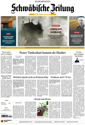 Cover of Schwabische Zeitung (Sigmaringen)