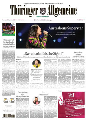 Cover of Thuringer Allgemeine (Apolda)