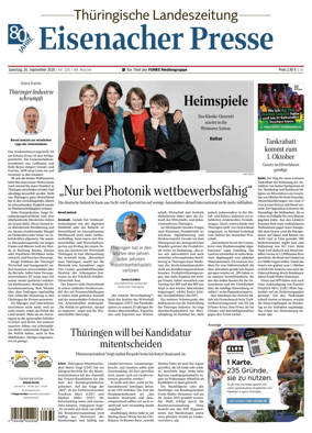 Cover of Thuringische Landeszeitung (Eisenach)