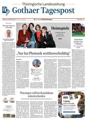 Cover of Thuringische Landeszeitung (Gotha)