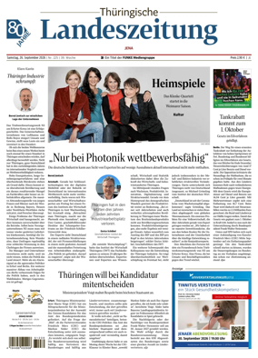 Cover of Thuringische Landeszeitung (Jena)