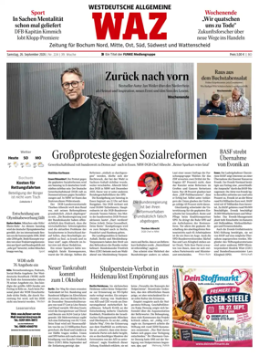 Cover of Westdeutsche Allgemeine Zeitung (Bochum)