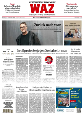 Cover of Westdeutsche Allgemeine Zeitung (Bottrop)