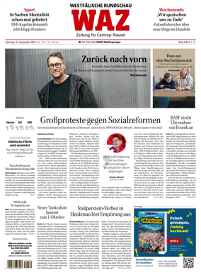 Cover of Westdeutsche Allgemeine Zeitung (Castrop-Rauxel)