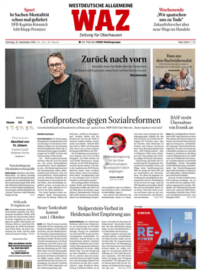 Cover of Westdeutsche Allgemeine Zeitung (Oberhausen)