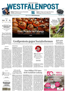 Cover of Westfalenpost (Bad Berleburg Wittgenstein)