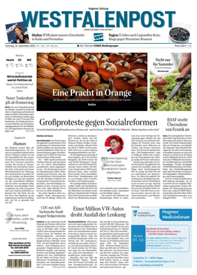 Cover of Westfalenpost (Hagen Hohenlimburg)