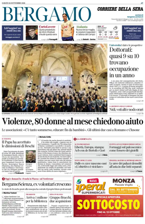 Cover of Corriere della Sera (Bergamo)