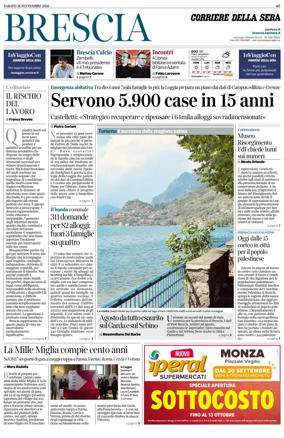 Cover of Corriere della Sera (Brescia)