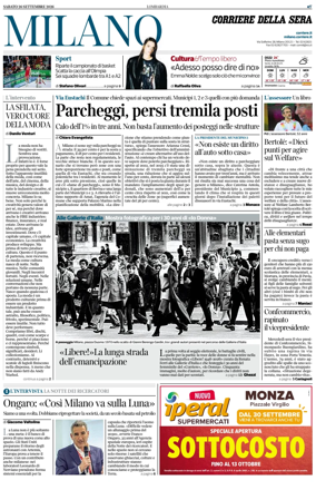 Cover of Corriere della Sera (Milano)