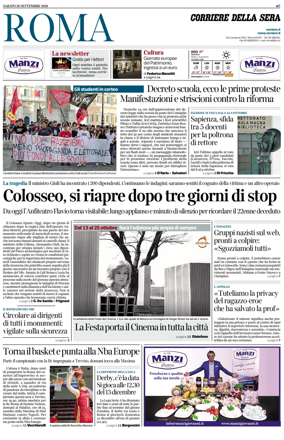Cover of Corriere della Sera (Roma)