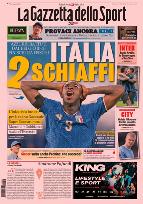 Cover of La Gazzetta dello Sport