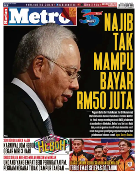 Cover of Harian Metro