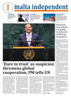 Cover of Malta Independent