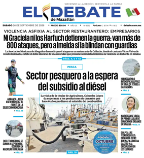 Cover of El Debate de Mazatlan