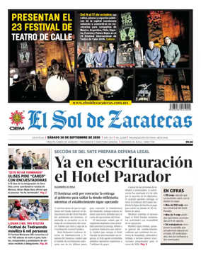 Cover of El Sol de Zacatecas