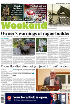 Cover of Manawatu Standard