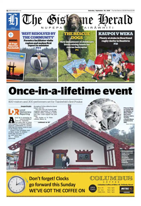 Cover of The Gisborne Herald (Saturday edition)