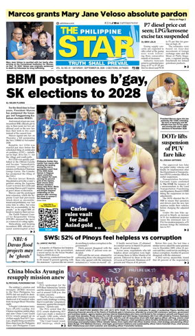 Cover of The Philippine Star