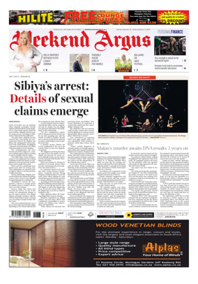 Cover of Weekend Argus (Saturday Edition)