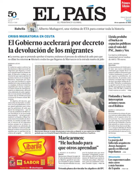 Cover of EL PAIS primera edicion