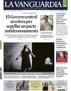 Cover of La Vanguardia (Catalonia - 1st edition)