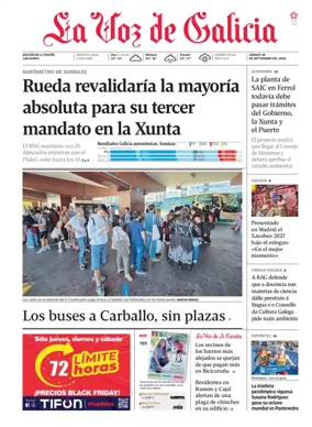 Cover of La Voz de Galicia (A Coruna)