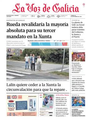 Cover of La Voz de Galicia (Deza)