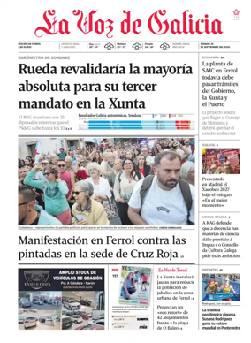 Cover of La Voz de Galicia (Ferrol)