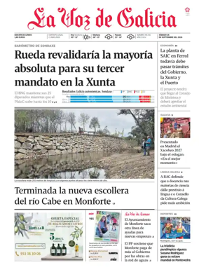 Cover of La Voz de Galicia (Monforte)