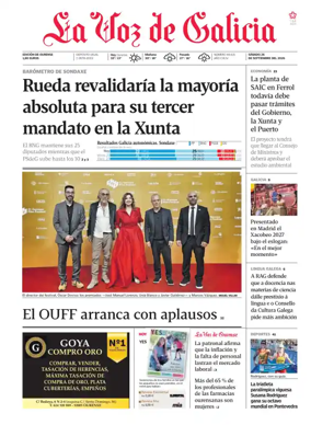 Cover of La Voz de Galicia (Ourense)