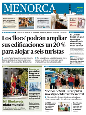 Cover of Menorca Diario Insular