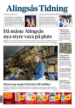 Cover of Alingsas Tidning